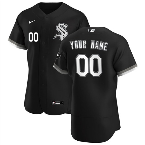Men's Chicago White Sox Black Customized Stitched MLB Jersey